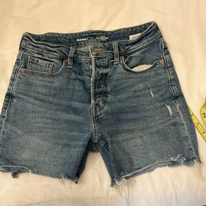Old NavyWomen's High-Rise Button Fly Distressed Denim Shorts